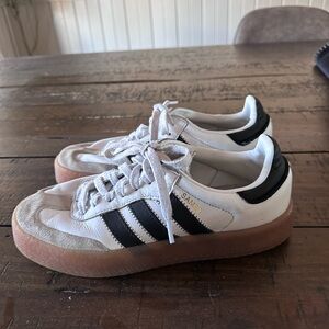 Adidas Sambas White and Black Sneakers